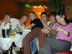 Mum, auntie Wendy, Tracey, Julie, drunk barmaid & Yuki